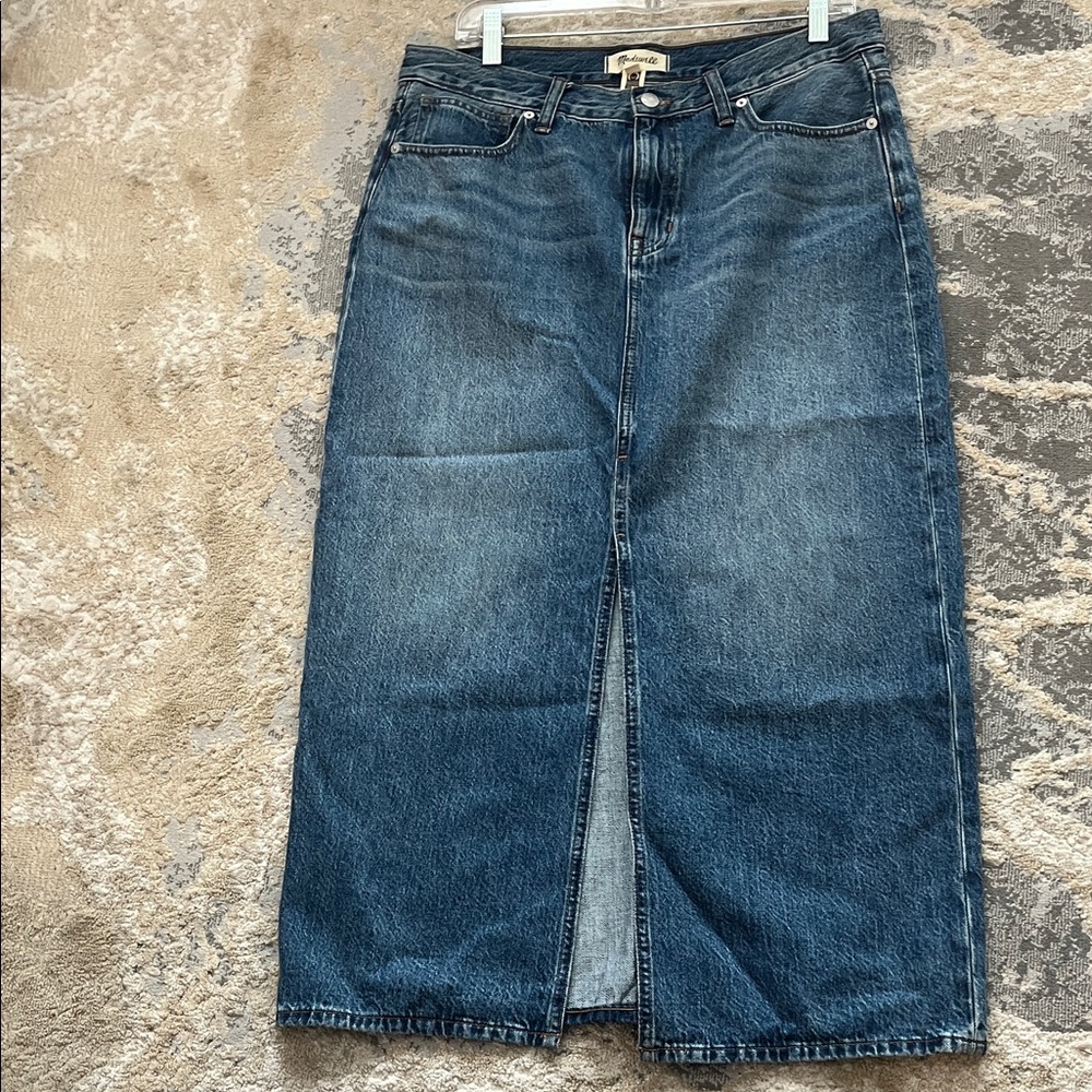 Madewell Blue Denim Maxi Skirt